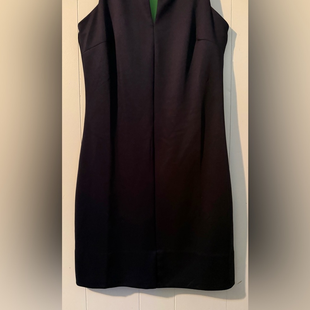 Gretchen‎ Scott Split V Navy Sleeveless Jersey Mini Dress, Size XS - Picture 3 of 7